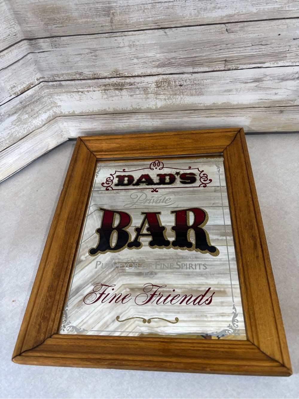 Vintage 70s Decorative Mirror sign for man cave/ bar